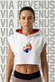 Lola Power Printed Zero Sleeve Hooded Sports Women's Crop