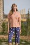 Arias Closet Starfish Patterned and Printed Button-Front "Listen to the Song of the Sea" Capri Set - 2