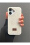 iPhone 16 Compatible White Stone Sparkling Silicone Case – Stylish Design Shock-Resistant Protective Cover - 4