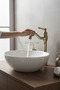 Antique Gold Retro Bowl Sink Faucet Vintage Bowl Sink Compatible Brass Fixture - 2