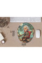 Albert Einstein Patterned Oval Mouse Pad with Wrist Support