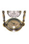 Brass Table Top Compass Clock 15224 - 2