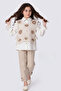 3 Piece Girls' Set with Knitted Sweater - 4