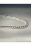 Premium Waterway Steel Necklace with Large Stones - Silver Bold Tennis Necklace - 5