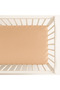 Muslin Elastic Sheet – 80X130 for Baby Bed |   100% Natural Cotton, Beige - 3
