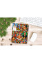 Frida Kahlo - Rectangular Mouse Pad with Mixed Pattern Bracelet Design - 3