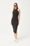 Halter Neck Midi Length Ottoman Dress