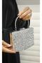 Women's Silver Stone Evening Dress Bag Shoulder Bag