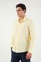 Cotton and Linen Blend Regular Fit Classic Collar Long Sleeve Shirt Men's Shirt Cf26S1210134 - 4