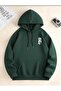 R Letter Printed Oversize Unisex Street Style Hooded Sweatshirt - 2
