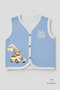 Baby Boy Vest Cotton Snap Fastener Diamond Jacquard Teddy Bear Printed Newborn Baby Vest Seasonal - 5