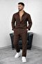 Men's Lycra Crepe Fabric Striped Shirt and Trousers Set - 3