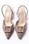 Women's Daily Short Heel Pointed Toe Buckle High Heels - 6