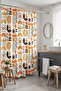 Bathroom Curtain, Retro Nordic Garden Pattern Shower Curtain, Bathtub Curtain 175X200Cm - 2