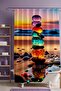 Bathroom Curtain, Colorful Stones Patterned Shower Curtain at Sunset, Bathtub Curtain 175X200Cm