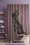 Bathroom Curtain, Pink Leopard Pattern Shower Curtain, Bathtub Curtain 175X200Cm