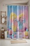 Bathroom Curtain, Star Dusty Pompom Country Patterned Shower Curtain, Bathtub Curtain 175X200Cm - 2