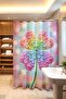 Bathroom Curtain, Pastel Clover Patterned Shower Curtain, Bathtub Curtain 175X200Cm