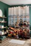 Bathroom Curtain, Seagulls in Istanbul Patterned Shower Curtain, Bathtub Curtain 175X200Cm