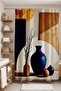 Bathroom Curtain, Abstract Vases Patterned Shower Curtain, Bathtub Curtain 175X200Cm - 2