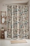 Bathroom Curtain, Passport Diary Patterned Shower Curtain, Bathtub Curtain 175X200Cm - 3