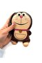 Handmade Leather Keychain with Cartoon Character Style Cat Figure / Mini Zipper Wallet - 3