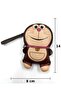 Handmade Leather Keychain with Cartoon Character Style Cat Figure / Mini Zipper Wallet - 4
