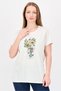 Women Crew Neck Short Sleeve Graphic Print T-Shirt, Cream