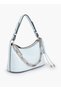 Solid Crossbody Bag with Chain Link Strap - 3
