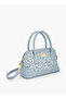Floral Print Satchel Bag with Detachable Strap - 3