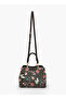 Floral Monogram Print Tote Bag with Double Handles - 2