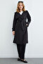 Belted Double-Breasted Collared Long Trench Coat - 6