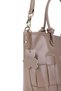 Women's Faux Leather Taupe Handbag - 3