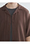 Esvab • Modern & Distinctive Relaxed Fit Resort Roba Collar Muslin Men's Shirt - 5