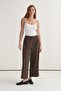 Women's Straight Cut Pencil Pants Dark Mink - 2