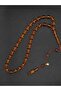 Crimped Amber Natural Stone Barley Cut 33 Habbeli Systemic Tassel Rosary Religious Themed Accessory - 3