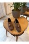 Vega Women's Loafer Beaded Soft Suede Anatomical Shoes P330-Brown - 5