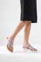 Women's Blue Lilac Orthopedic Flip Flops with Cross Straps, Soft Sole, Anatomical Comfortable Daily Slippers - 8