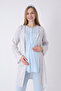 Maternity Pajama and Dressing Gown Set 3-Piece – Maternity Pajamas with Crew Neck, Striped Pattern, Cotton Viscose - 3