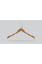 Wooden (Silver Hook Lama) Clothes, Shirts, Blouses, Hangers Walnut Color 4 Pieces - 2