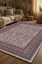 Classic Burgundy Beige Living Room Carpet Floral Vintage Pattern Decorative Living Room Carpet 2247 - 4