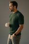 Men's 3-Piece Knitwear T-Shirt Set Crew Neck Short Sleeve Green Black Beige Basic - 7