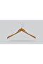 Wooden (Silver Hook Lama) Hangers for Dresses, Shirts, Blouses Walnut Color 48 Pieces - 2