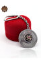 Ruby and Emerald Stone Flower Model Double Sided Oxidized Silver Filigree Key Chain 201025176 - 2