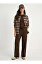 Women's Brown Comfortable Flexible Modal Top and Bottom Set 6126 60283949 - 3