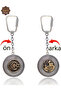 Ayyıldız and Mardin Souvenir Double-Sided Oxidized Silver Filigree Keychain 201025170