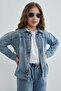 Stoned Elastic Waist Girls' Jeans 3-Piece Set - 5