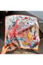 Women's Bandana Scarf Patterned Rayon Fabric Italian Stitched Neck Scarf Hair Bandana 50X50Cm - 6