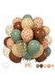 12INCH 35pcs 12 inch Sage Green Deer Print Gold Confetti Balloon Set Zoo Jungle Dinosaur Theme Birth