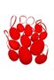 Decorative Red Velvet Easter Eggs Different Sizes - 12pcs